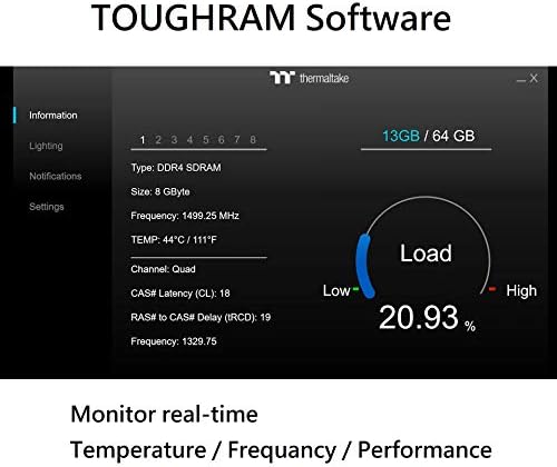 Thermaltake TOUGHRAM bijeli DDR4 3600MHz C18 16GB memorije Intel XMP 2.0 spreman sa softverom za praćenje
