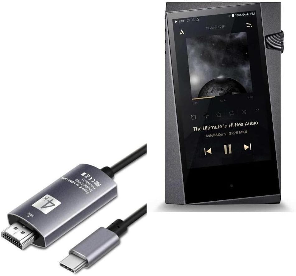 Boxwave Cable kompatibilan sa Astell & Kern A & Norma SR25 MKII - SmartDisplay kabl - USB tip-c do HDMI,