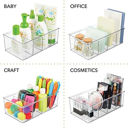 Mdesign Plastic kupaonica Organizator za pohranu s 4 podijeljene dijelove - Držač za sapun,