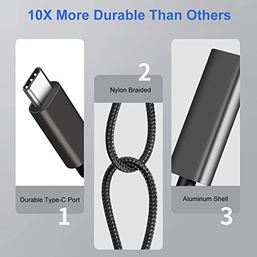 Tianle USB C produžni kabel 1m / 3.3ft, USB 3.1 Gen2 10Gbps Tip C muški do ženskog Thunderbolt 3 Punjeni kabel,