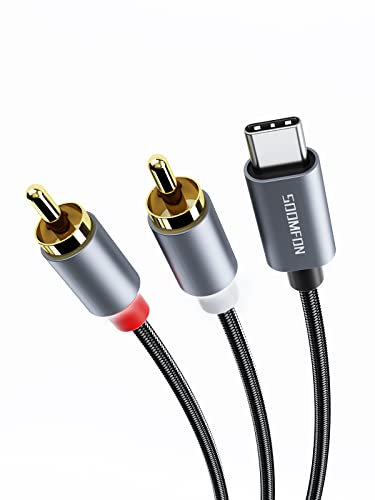 Soomfon USB C do RCA Audio kabela 6,6ft USB tip C do 2 muški RCA adapter Audio stereo kabel kompatibilan
