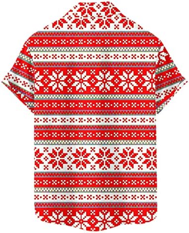 Muški božićni santa 3D digitalni gumb za tisak rever kratki rukav majica TOP košulja Muška majica