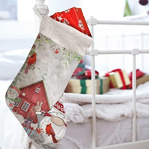 WXBDD Christmas Snowman Snow Scene Božićne čarape Novogodišnje poklon bombonske torbe Božićni ukrasi za