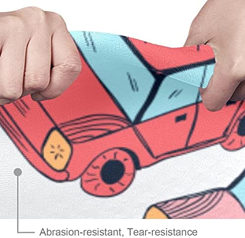 Siebzeh Retro Car Pattern pozadina Premium Thick Yoga Mat Eco Friendly Rubber Health & amp; fitnes