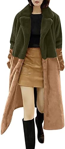 Foviguo Tunic Winter Cardigan Women Home Moderni dugi rukav topli blokBlock Cardigani Fuzzy Fit Wrap