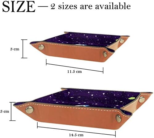Svemir Galaxy Ultra Violet Galactic Faux kožne pladnjeve radne površine, kupatilo Kupatilo Zatamnite