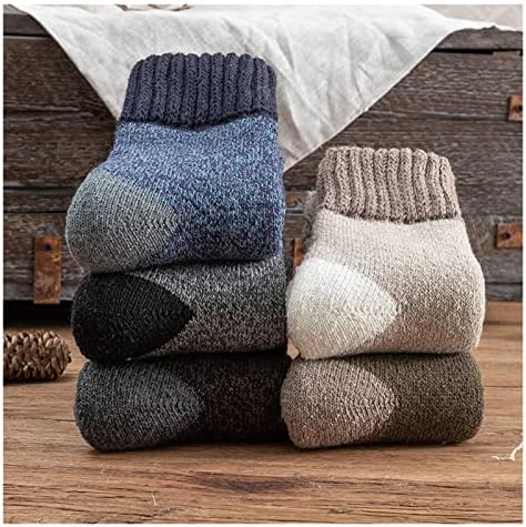 Dloett 5pairs / lot zimska zgušnjava vunene čarape Muški ručnik drže tople čarape pamučne čarape za muški termalni