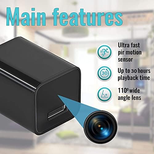 Spy Camera - HD 1080p Skriveni fotoaparat USB zidni punjač - Premium paket - USB skrivene kamere - Najbolji
