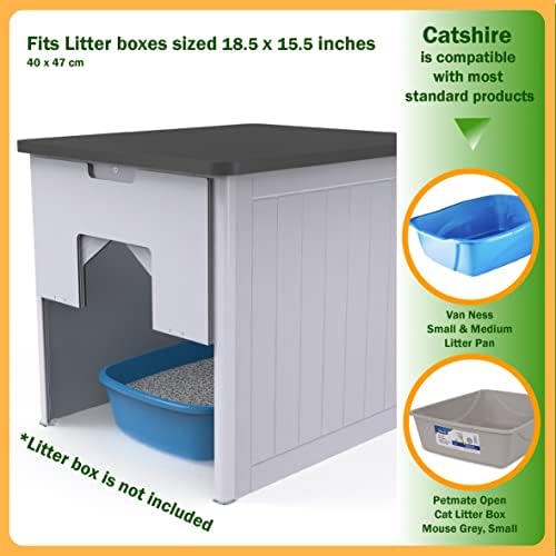Palram Pets CATSHIRE kutija za otpatke za mačke kućište, skriveni namještaj za smeće, funkcionalni