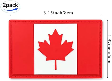 JBCD Kanada zastavačka zastava Kanadska taktička zakrpa - PVC gumeni pričvršćivač kuka i petlje