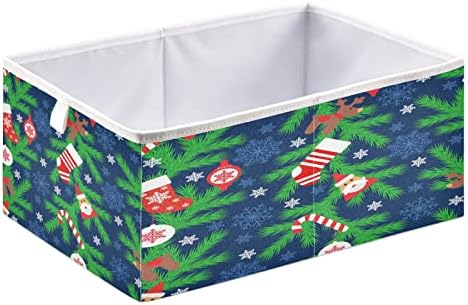Alaza sklopive kocke za skladištenje Organizator, božićna jela Santa Claus Božićne čarape Jelena