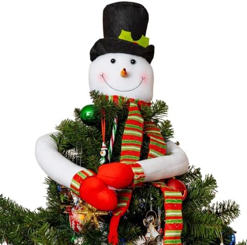 ORNATIVIDITY SNOWMAN božićni drvca Hugger - Xmas Holiday Tree TOP Zimski snježni čovjek za ukrašavanje ukrasa