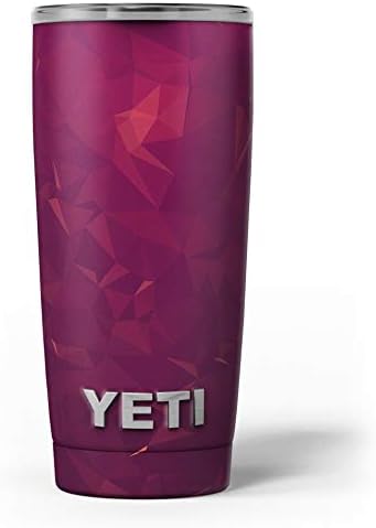 Dizajn Skinz tamno ružičasti geometrijski v3 - kožnica naljepnica vinil vinil komplet Kompatibilan je s Yeti Rambler Cooler Tumbler čaše