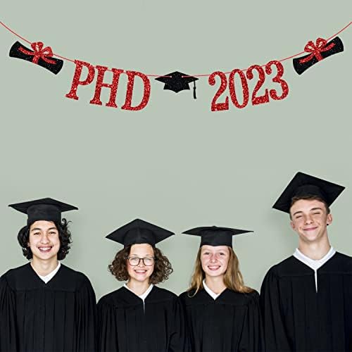 Doktorski transparent za 2023. diplomirani ukrasi, čestitke doktorat, doktorski stupanj Diplomirani ukrasi
