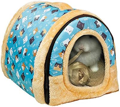 Šator za zečeve velika spavaća kuća toplo sklonište od flisa sklopiva pećinska zimska koliba za zečeve