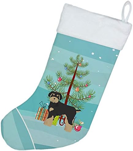 Caroline's bysures CK3866CS Schnoodle božićno drvce Božićne čarape, kamin Viseće čarape Božićna