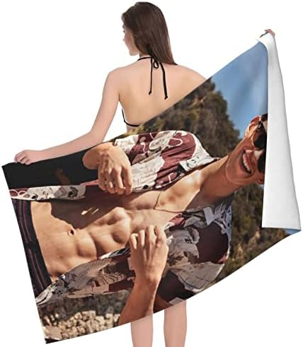 Tom Holland ručnik za plažu veliki kamp ručnik, 52 x 32 Brzo suho za kupanje za kupanje za odrasle, prenosivi
