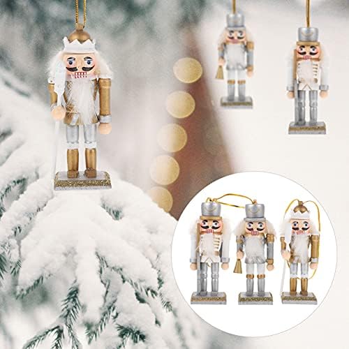 PRETYZOOM 9 kom Ornament igračke lutke zabava Božić skulptura tema Božić za Orašar drvena lutka figura figurica