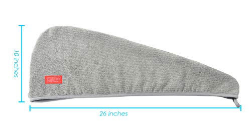 Worllertex Microvladni ručnik za kosu za žene, 4 pakovanje 10 inča x 26 inča Super apsorbirajte