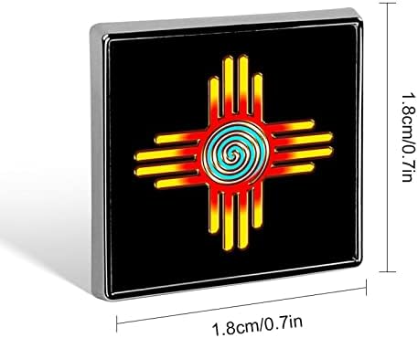 Zia Sun - Zia Pueblo - New Mexico Gumb PINS za ruksak Square BADGE PINS Slatka broš igle za zabave