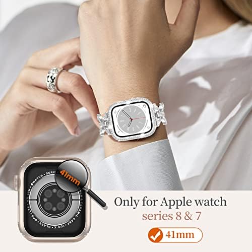 Leaid Apple Watch Women Band & Case kompatibilan sa IWATCH 41 mm samo na licu, 3 pakovanje remena za