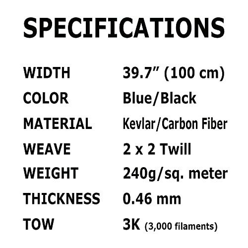 KARBXON-1 metar širine-aramidna tkanina od karbonskih vlakana-plava-3k-240G / metar - keper tkanje