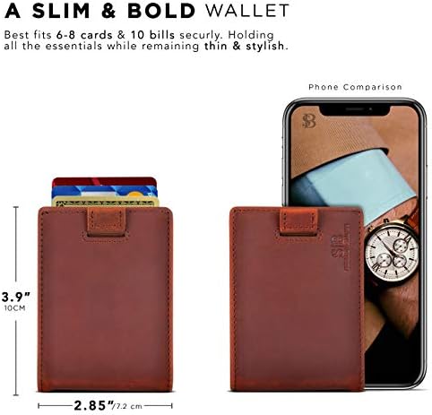 SERMAN marke RFID Blokiranje Bifold tanka prava koža minimalistički prednji džepni Novčanici za muškarce kopča