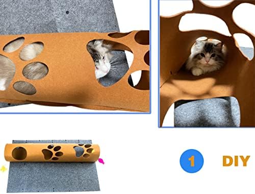 Meko filc tunel za unutrašnja mačka, sakrij i potražite igračke za mačku, cijev mačka krevet, ogrebotine