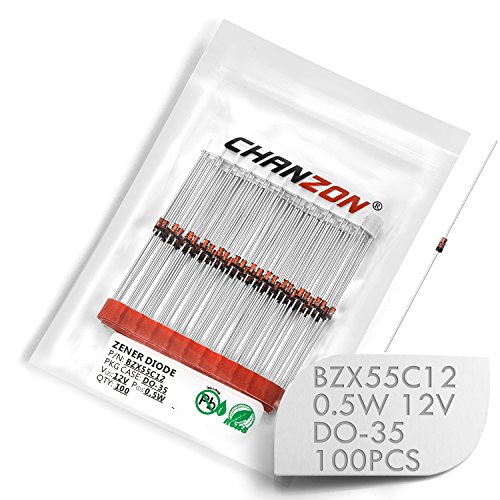 Chancon Bzx55C12 Zener Dioda 0,5W 12V Do-35 aksijalne diode 0,5 W 12 Volt