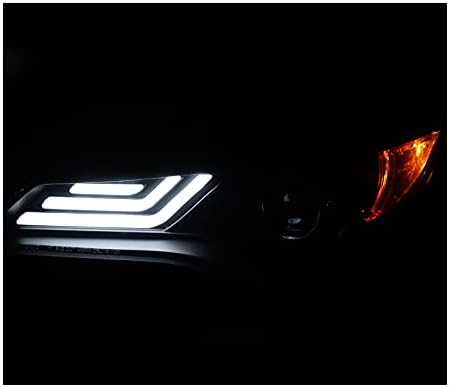 ZMAUTOPARTS led Bar halogeni projektor farovi prednja lampa Crna w / 6.25 bijeli DRL kompatibilan sa 2015-2017 Toyota Camry