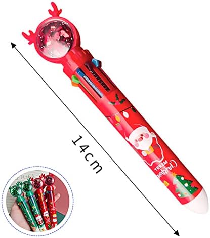 10-u-1 božićna hemijska olovka, 0,5 mm uvlačivosti sa kugličnim olovkama za uredski školski pribor učiteljski studenti Dječji poklon