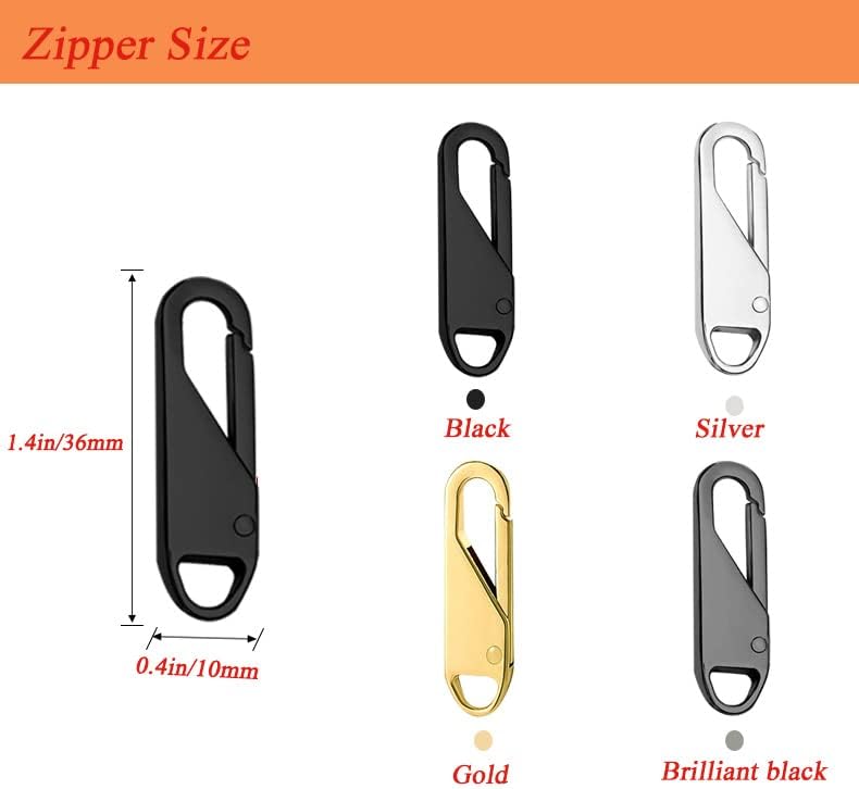Zamjena urmspst Zipper, 12 kom odvojive patentne patentne patentne zatvarače ovalne tablice za prtljag od