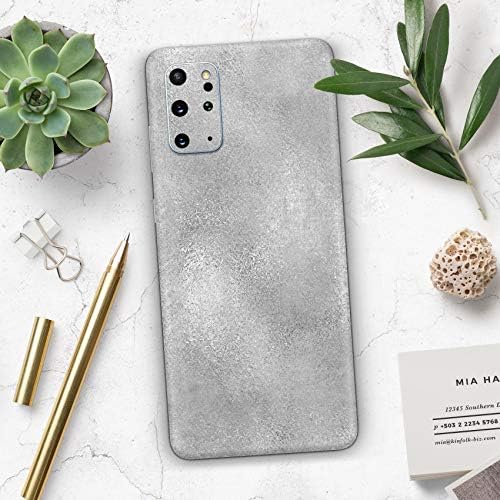 Dizajn Skinz uznemirena srebrna tekstura v11 Zaštitni vinilni naljepnica zamotavanje kože Kompatibilan je sa Samsung Galaxy S20