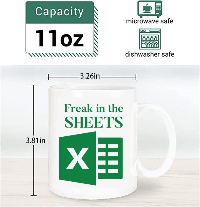 Excel Geek u šolji, smešna Tabela Excel šolja, odličan poklon za kolege, računovođe, šefove, prijatelje, Božić, rođendan, Nova Godina, Excel prečica šolja 11oz