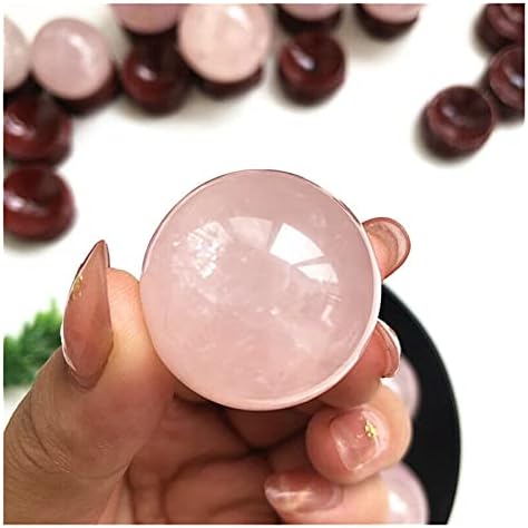 Shitou2231 1pc 29-32mm Natural ružičasti ružičasti Kvarc Crystal Healing Ball Sphere Naslona Prirodni ružin Kvarcni kamen Besplatno zacjeljivanje kamena