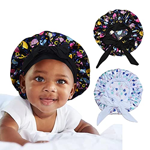 2kom pakovanja dvoslojna Dječija kapa za dojenčad satenske svilene kape za kosu za djevojčice dječake