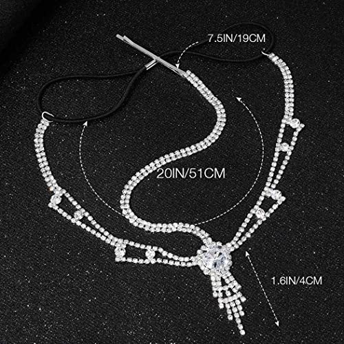 Catery Rhinestones Head Chain nakit čelo slojeviti lanci za kosu Kristal Tassel Headwelry Bride vjenčanica