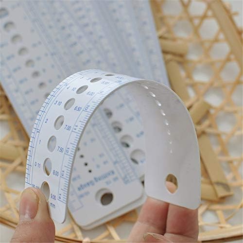 Lipfer 2pcs plastični pleteni ruler igle za iglu za šivanje šivaća ravnalo 2-10mm Sizer mjera za šivanje alata