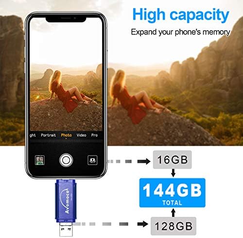 AVOMOCO 3.1 256GB 3 u 1 brzim bljeskalištima za Android telefone Tip C / USB C uređaji, tablet .foto Memorijski