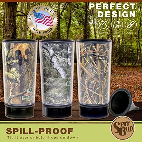 3 Pack-Mossy Oak Break-Up Infinity, Shadow Grass Blades i Mountain Country by Spit Bud-Ultimate Spittoon za Chew,