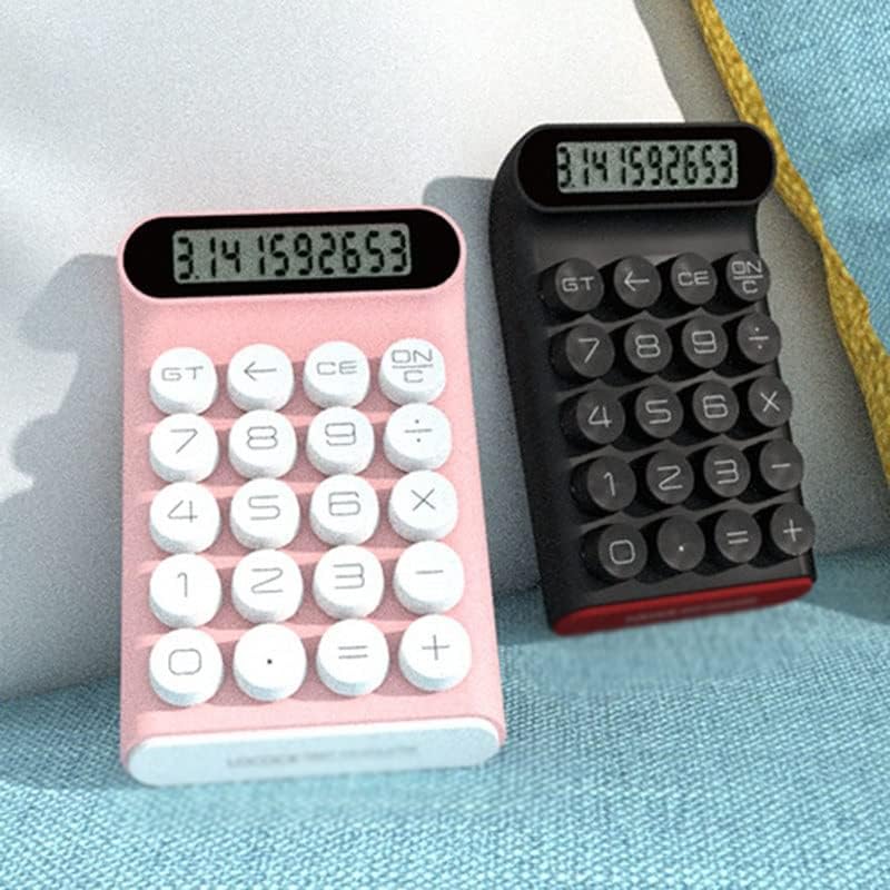 JFGJL Retro Prijenosni kalkulator Mehanički tastatura Računar 10-znamenkasti LCD ekran Finansijski ured Modni kalkulator
