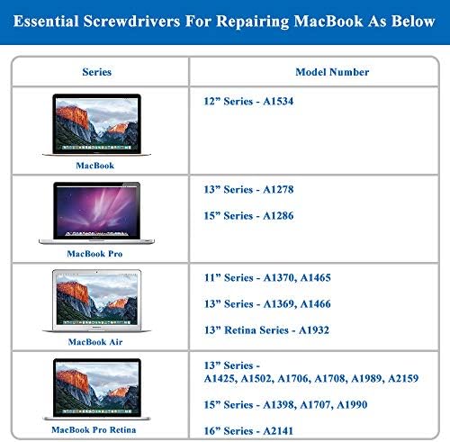 GogoFix precizni Set odvijača od aluminijumske legure kompatibilan sa MacBook Pro MacBook Air