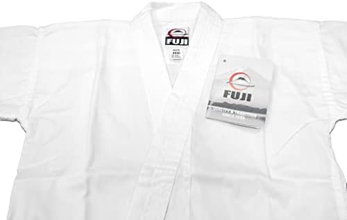 Fuji Lagani karate Gi - 8oz pamučni poliesterski uniforman sa besplatnim belim pojasom