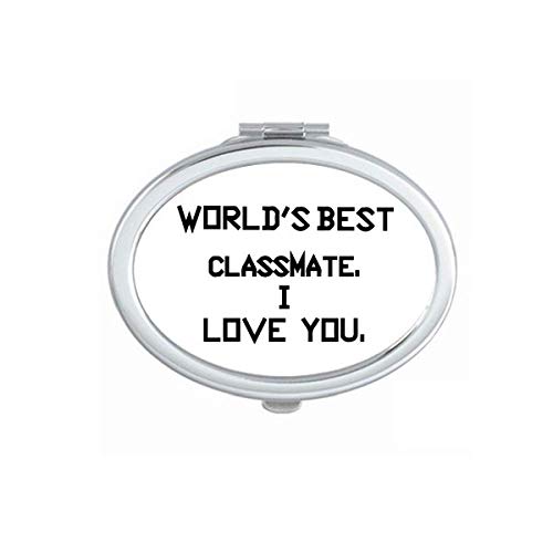 Svijet najbolji drug iz razreda Volim te ogledalo prijenosni preklopni ručni Makeup dvostruke strane naočare