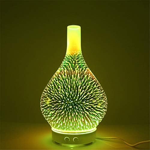 N / A Glass Aroma ovlaživač vazduha sa 7 boja noćno svjetlo 3D vatromet Aroma esencijalnih ulja Difuzor magle Maker