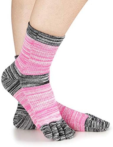 Meaiguo ženske nožne čarape za trčanje pet čarapa za prste sa pamučnim atletskom 4 para