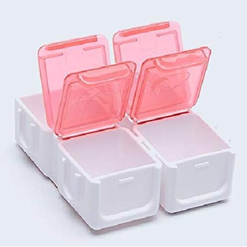 Doitool 1pc Mini kutija za pilule sa 4 slota prenosiva kutija za skladištenje plastičnih lijekova za vanjsku upotrebu