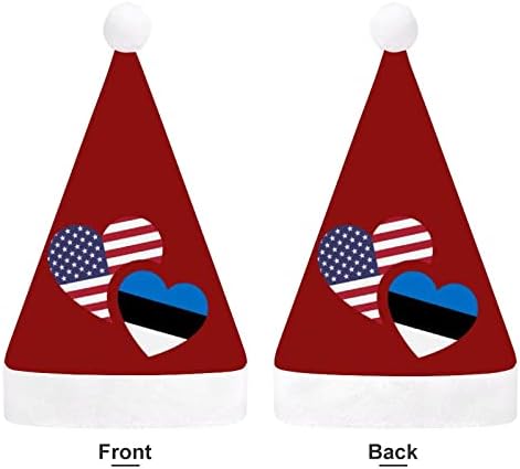 Estonija američka zastava Božić kape Bulk odrasle kape Božić šešir za odmor Božić potrepštine