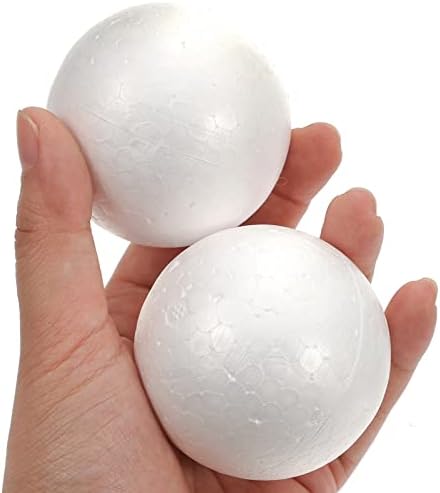 Sewroro Home Decor Wedding Decor 50pcs White Foam Balls Polystyrene Craft Balls White Foam Craft Balls