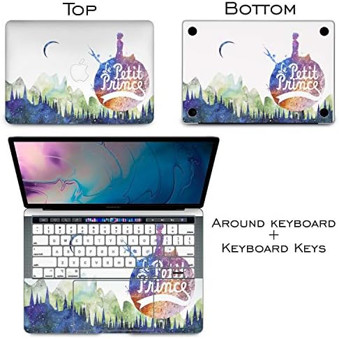 Lex alterna vinilna koža za MacBook MAC Pro 15 Retina 12 11 2019 2018 2017 2015 The Little Prince Slatko Funny Planet Space Forest Laptop Cover naljepnica naljepnica za naljepnicu naljepnica